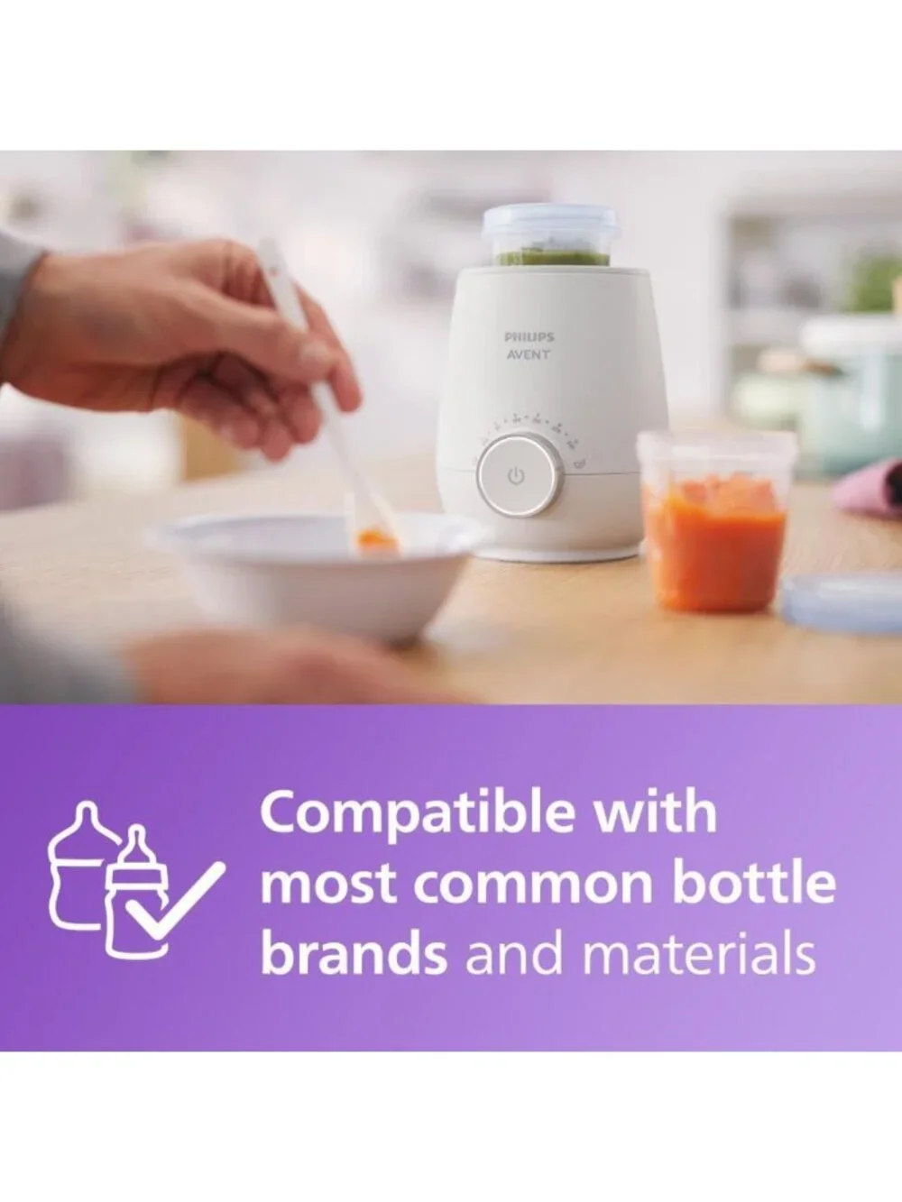 Premium Fast Bottle Warmer with Smart Temp Control & Auto Shut-Off, Water Bath